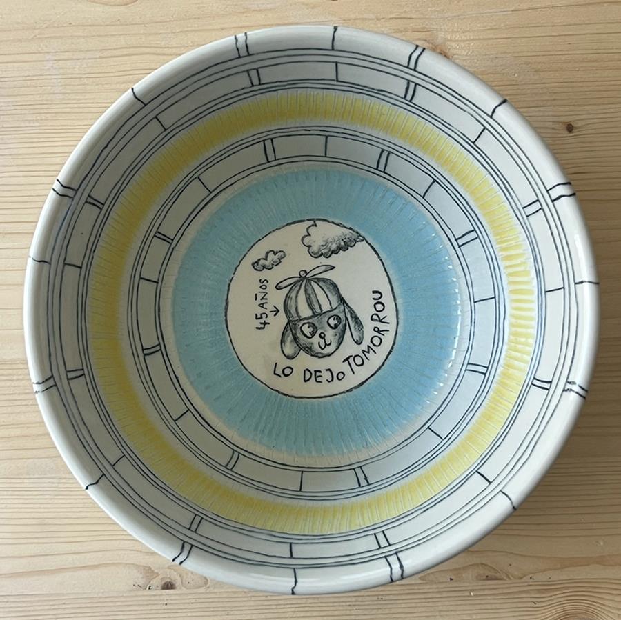 Illustrated Stoneware Bowl | S'Il Vous Plate